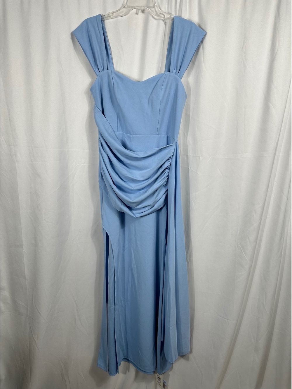 Cider Light Blue Ruched Maxi Dress Size Large